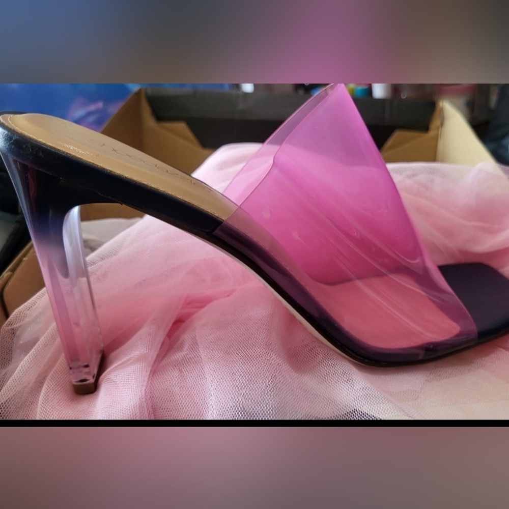 Womens Lucite Mules